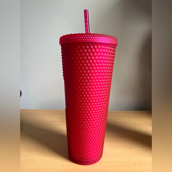 Studded Soft Touch Starbucks 2023 Mother's Day Ruby Pink Venti Tumbler Cold Cup - Picture 3 of 8